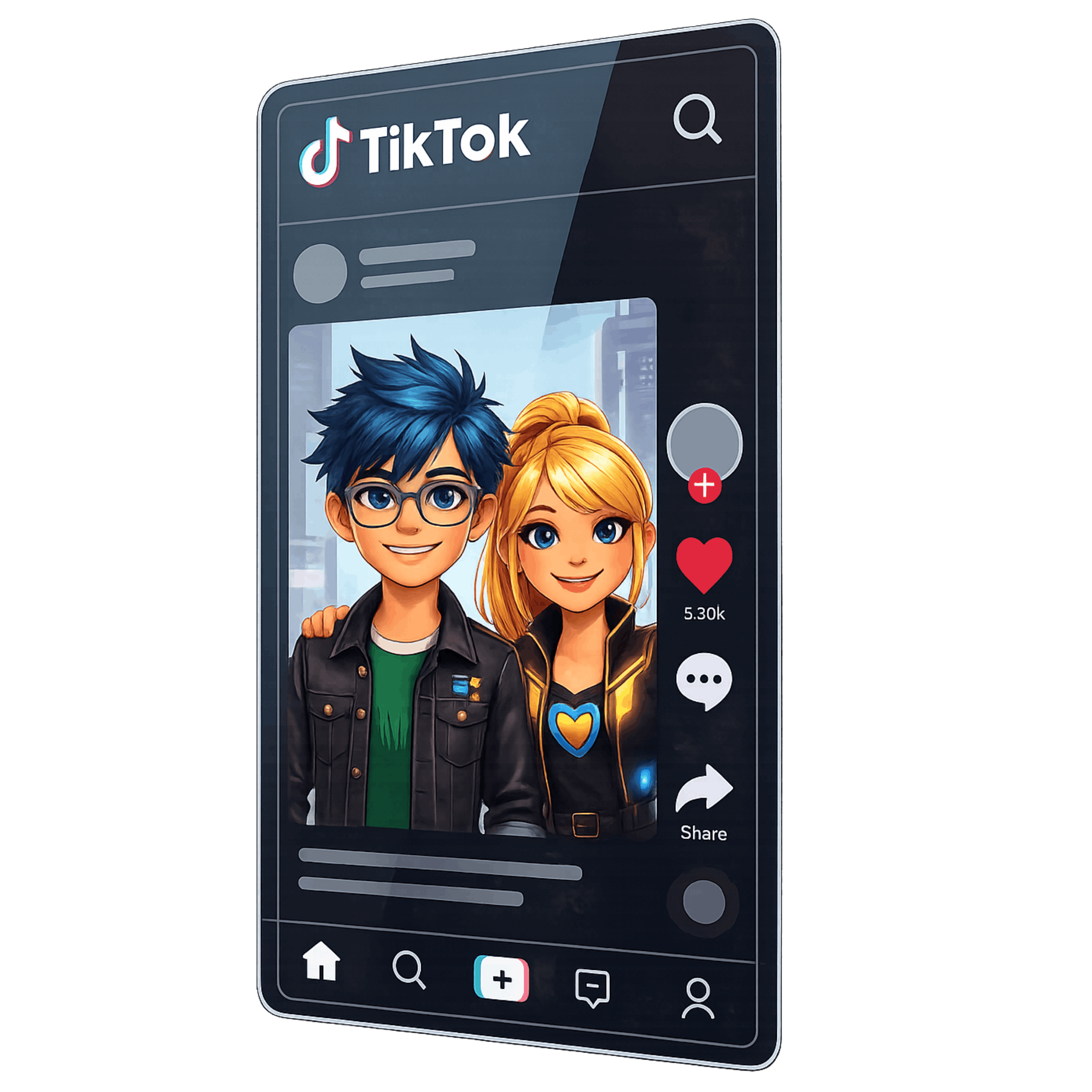 TikTok phone panel
